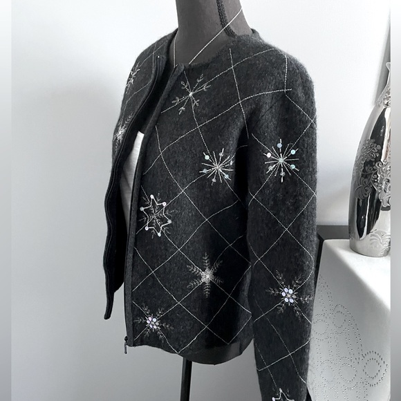 Talbots Wool Snowflake Jacket - Picture 4 of 7